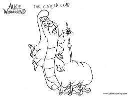 The caterpillar and alice looked at each other for some time in silence: Trippy Alice In Wonderland Caterpillar Coloring Pages Novocom Top