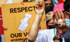It will show you where to place color and how to paint your photo by numbers. Myanmar Protesters Paint Anti Coup Slogans On Easter Eggs Myanmar The Guardian