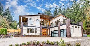 Modern rustic house plan with reverse floor plans. Inverted Living Contemporary Style House Plan 7884