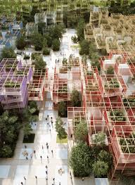 Penda Designs Modular Wooden Village For Beijing Horticultural Expo In 2020 Urban Architecture Grid Architecture Interior Architecture Design