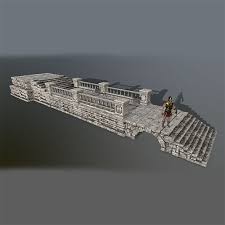 Ruin Set 3 House 3d Model Ruins Archway