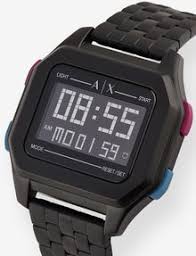 These stylish men's and women's watches make bold fashion statements. Armani Exchange Digital Black Stainless Steel Watch Fashion Watch For Men A X Online Store