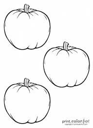 This coloring sheet features a giant pumpkin with a monkey standing on top of it with a sickle. 3 Little Pumpkins Print Color Fun