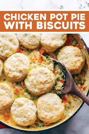 Chicken Pot Pie With Biscuits Pinch Of Yum Recipe Chicken Pot Pie Pot Pie Chicken Pot