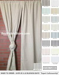 Farmhouse Rod Pocket Ticking Stripe Curtains Or Valance Made To Order