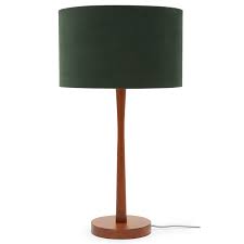 Signed and numbered by the artist. Wood Table Lamp With Green Velvet Shade By Drew Barrymore Flower Home Walmart Com Walmart Com