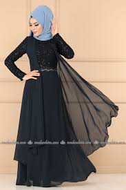 Modaselvim Abiye Yelek Gorunumlu Tasli Abiye Alm52758 Laci Print Chiffon Maxi Dress Muslim Fashion Hijab Fashion