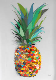 Pin By Lulu Frost On Pineapples Pineapple Art Paper Collage Art Paper Art