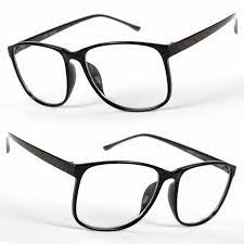 Large Oversized Vintage Glasses Clear Lens Thin Frame Nerd Glasses Retro Black Ebay Nerd Glasses Black Glasses Frames Vintage Glasses