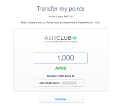 transferring ultimate rewards points to aer lingus