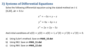 Solved Solve The System Of Differential Equations Chegg Com