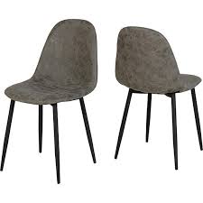 The dining chairs would seamlessly fit in with most dining spaces, whilst not compromising on either style or comfort. Athens Concrete Effect Top Table 4 Grey Faux Leather Dining Chairs Save 60 Buying As A Set Freemans