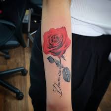 A tiny black rose tattoo in the middle of the right arm. Rosetattoos Hashtag On Instagram Photos And Videos Rose Tattoos Tattoos Inked Girls
