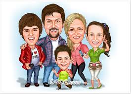 Family Group Caricatures Osoq Com A caricature is a rendered image showing the features of its subject in a simplified or exaggerated in literature, a caricature is a description of a person using exaggeration of some characteristics and.