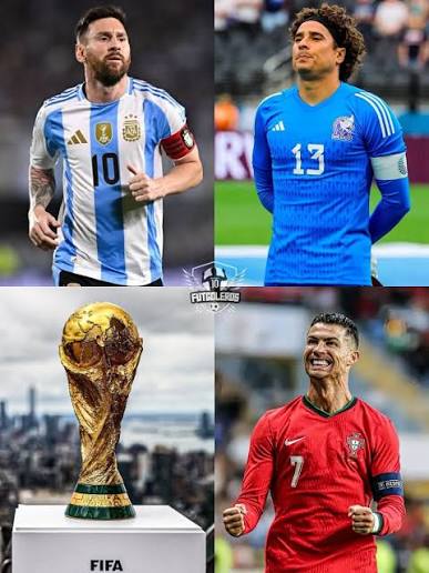 🚨LEYENDAS🚨 Messi, Cristiano y Memo Ochoa son los únicos futbolistas de la historia que cuentan con seis Copas del Mundo. Desde Alemania 2006 hasta la fecha. Directo a los libros de historia 🔥😱💪