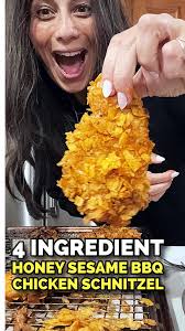 Who knew 4 ingredients could turn plain schnitzel into HONEY SESAME BBQ  SCHNITZEL? 👀🔥”, That’s the magic of the Goldentaste Toasted Sesame Dip —  smoky, nutty, sweet, and straight-up addictive. Pair it ...