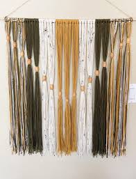 It doesn't matter which color you start with! Yarn Wall Hanging Yarn Tapestry Wall Art Mustard Gold Cream Olive 36 W X 32 H In 2020 Yarn Wall Hanging Yarn Wall Art Diy Tapestry