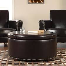 And one statement piece that will definitely stand out is an ottoman coffee table. Round Leather Storage Ottoman Coffee Table