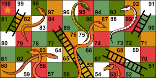 A number of ladders and snakes are pictured on the board, each connecting two specific board squares. The Timelessness Of Snakes And Ladders By Doug Bierend Re Form Medium