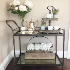 Spring Farmhouse Tour Gold Bar Cart Bar Cart Decor Bar Furniture