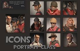 All nine classes are grouped into three specific combat types, offensive, defensive. Icons Portrait Class Team Fortress 2 Mods