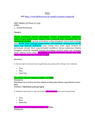 Berbeda dengan pembahasa grammar and structure yang masih. Contoh Soal Shl Di Web