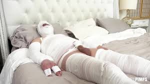 Rocky Emerson is ready to fuck but her husband cannot. He is injured so she  gets her dick from Danny Mountain instead right in her marriage bed. -  XNXX.COM