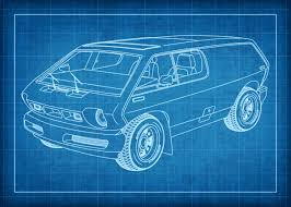 The brubaker box was a kit car designed by curtis brubaker. Brubaker Box Blueprint Poster By Guyvit Displate