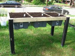 Self Watering Veggie Table Diy Raised Garden Diy Garden Bed Raised Garden Beds Diy
