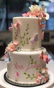 Pin By Jocelyn Williams On Hrana Butterfly Baby Shower Cake Girly Birthday Cakes Butterfly Birthday Cakes