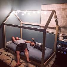 Full Size Teepee Bed Frame Made In Us In 2020 House Frame Bed Toddler House Bed Toddler Floor Bed