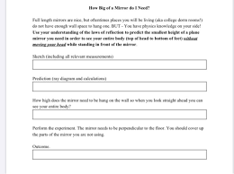 • hang the mirror a few inches above the highest part of the faucet. How Big Of A Mirror Do I Need Full Length Mirrors Chegg Com