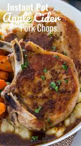 Serve the best instant pot chicken and potatoes (i promise!) with our favourite addition of cucumber and 1 large onion chopped. Instant Pot Pork Chops In Apple Cider Recipe Video Sweet And Savory Meals