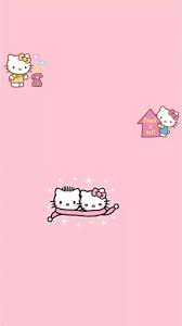 粉色系简单清新卡通少女心粉红色屏保壁纸 hello kitty kitty character