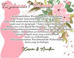 Contoh undangan walimatul hamli file ms word a4 1l 01. Kartu 7 Bulanan Kehamilan Kartu Ucapan Tasyakuran Kehamilan Undangan Tasyakuran 7 Bulanan Kartu Box Kartu Aqiqah Nasi Box Hantara Kertas Print Kartu Printfree Design Uk 30 Pcs Lazada Indonesia