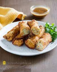 Chicken Egg Rolls Recipe Spring Rolls Resep Ide Makanan Makanan Camilan