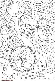 The moon and stars are no match for this spotted unicorn! Alien Flying Saucer And Planets Coloring Pages Trippy Coloring Pages Coloring Pages For Kids And Adults
