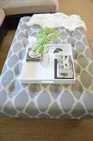 A solid floating steel footstool with upholstered coffee sack top. Diy Upholstered Ottoman Coffee Tablediy Show Off Diy Decorating And Home Improvement Blog
