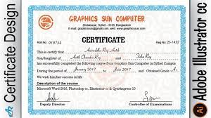 Find & download free graphic resources for certificate. Creating Professional Computer Certificate Design In Illustrator Cc Make Certificate Design Ai Youtube
