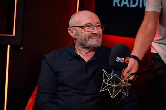 New photos of Phil Collins at BBC 2 Radio studio