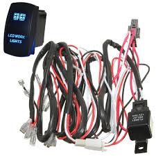 Ee Support 40a 300w Wiring Harness Kit Led Light Bar Laser Rocker Switch Relay Led Work Led Mercury Led Flower Tree Lightled Street Light Circuit Aliexpress