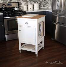 Here the author used black and white paint to make it timeless. How To Small Kitchen Island Prep Cart With Compost Ana White