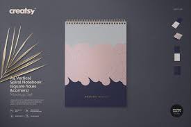 A4 Vertical Spiral Notebook Mockup Postcard Mockup Spiral Notebook Psd Template Free