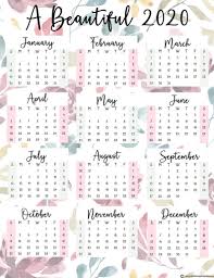 Printable Calendar 2020 With Daily Planners Beautiful In Floral Prints Weekly Planner Printable Daily Planner Printable Calender Planner