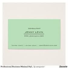 Professional Business Minimal Style Mint Green Business Card Zazzle Com Green Business Chic Business Card Printing Double Sided