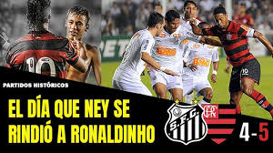 Neymar anunciou que assinaria com. El Dia Que Neymar Claudico Ante Ronaldinho Santos 4 Flamengo 5
