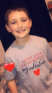 Need ideas for 2 shirts for Valentines day for an 8 and 10 yr old boy