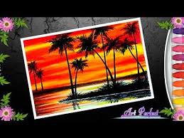 Landscape Drawing For Beginner Sunset Drawing With Oil Pastel Youtube Oil Pastel Landscape Drawings Oil Pastel Drawings How to draw easy and simple scenery for beginners with oil pastels. sunset drawing with oil pastel