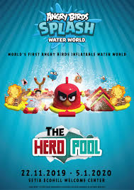 Launch the bird into the corresponding color cup. World S First Angry Birds Inflatable Water World Setia Ecohill Semenyih