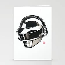 I just finished this set up for a customer's guy helmet. Daft Punk Thomas Bangalter Stationery Cards By Carloscabo Society6